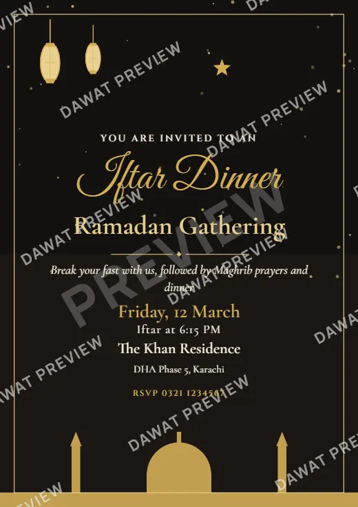 Ramadan Iftar Invitation design preview